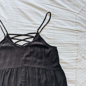 Wild Fable Black Spaghetti Strap Sun Dress
